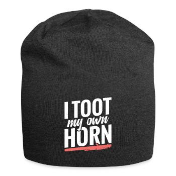 Piccolos, I make my own horn - Jersey Beanie - charcoal grey - Front