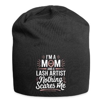 Between family and eyelash art - Jersey Beanie - black - Front