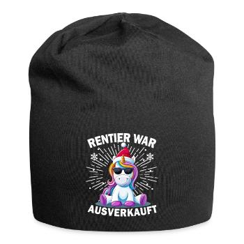 Renne a été vendu Licorne Noël - Bonnet en jersey - noir - Devant