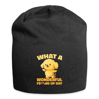 Golden Doodle Fucked Up Day - Jersey-Beanie - Schwarz - Vorne