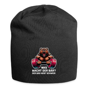 Bodybuilding Bodybuilder Fitness Geschenk Muskeln - Jersey-Beanie - Schwarz - Vorne