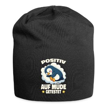 Testé positif pour la chemise de nuit fatiguée - Bonnet en jersey - noir - Devant