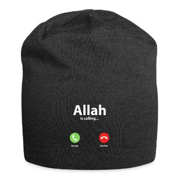 Muslim Islam Allah Ramadan Kareem Geschenk - Jersey-Beanie - Anthrazit - Vorne