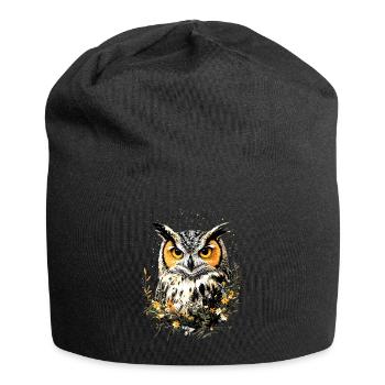 Owl Barn Owl Owl Owl Owl Cute Owls - Jersey Beanie - black - Front