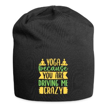 Yoga Parce Que Tu Me Fous Drôle Yoga - Bonnet en jersey - noir - Devant