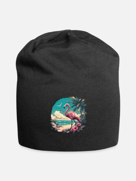 Flamants roses Flamant rose - Bonnet en jersey - noir