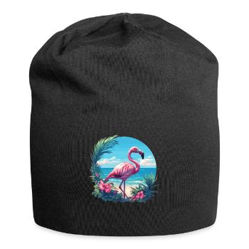 Flamingos Flamingo - Jersey Beanie - black - Front