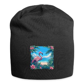 Flamingos Flamingo - Jersey Beanie - black - Front