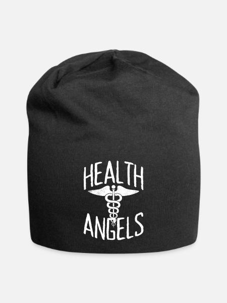 Health Angels Arzt Krankenschwester Ärztin Notarzt - Jersey-Beanie - Schwarz