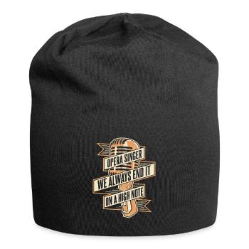 Nous le terminons toujours sur une note positive : Amateur de chanteur - Bonnet en jersey - noir - Devant