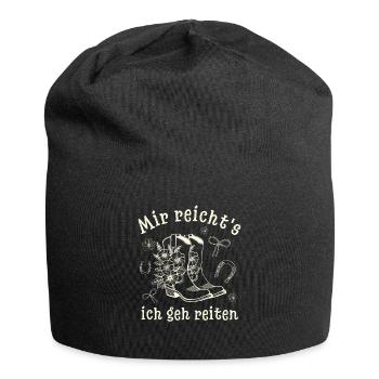 Mir reicht's ich geh reiten - Cowboy Boots - Jersey-Beanie - Schwarz - Vorne