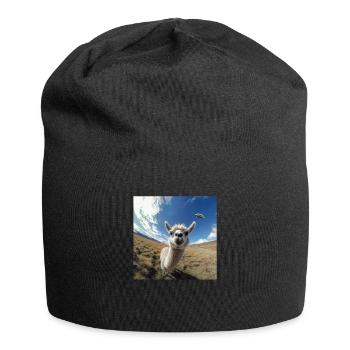 Selfie de lama avec des OVNI, plus bizarre - Bonnet en jersey - noir - Devant