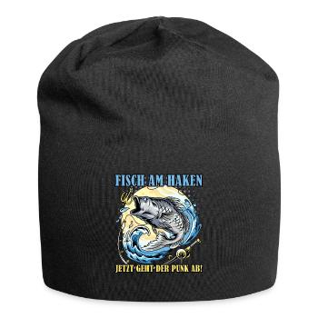 Angler FISCH AM HAKEN JETZT DER PUNK AB Lustiges - Jersey-Beanie - Schwarz - Vorne