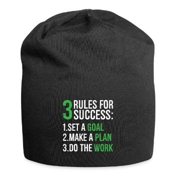 3 rules for success - Jersey Beanie - black - Front