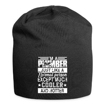 Plumber Cooler And Hotter Plumber - Jersey Beanie - black - Front