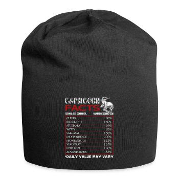 Capricorn Facts Horoscope - Jersey Beanie - black - Front