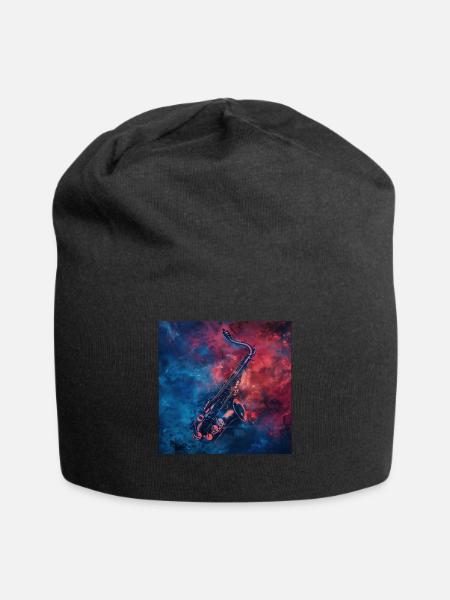 Saxophone - Bonnet en jersey - noir