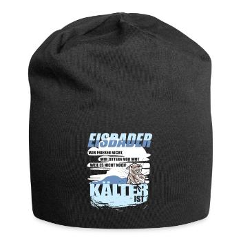 EISBADER Frieren nicht, wir zittern vor Wut Humor - Jersey-Beanie - Schwarz - Vorne
