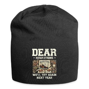 New resolutions, we'll try next year - Jersey Beanie - black - Front