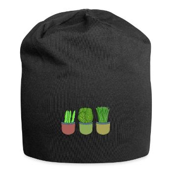 Garden Vegetable Hobby Gardener Cook Cooks Cook - Jersey Beanie - black - Front