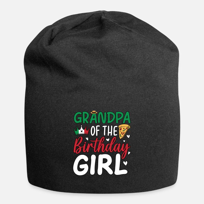 Papi de la fille d’anniversaire - Bonnet en jersey - noir
