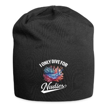 Nacktschnecke, Ich Tauche Nur Für Nudies - Jersey-Beanie - Schwarz - Vorne