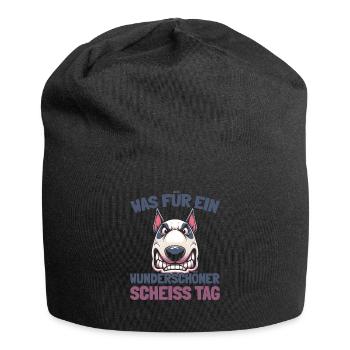 Bull Terriers, please keep your mouth shut - Jersey Beanie - black - Front
