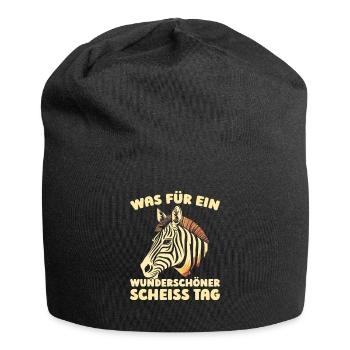 Zebra please shut up - Jersey Beanie - black - Front