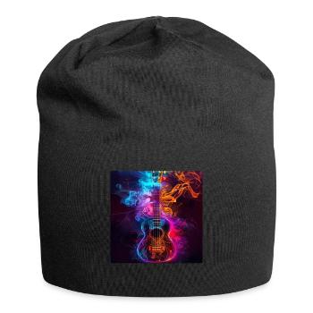 Ukulele - Jersey-Beanie - Schwarz - Vorne