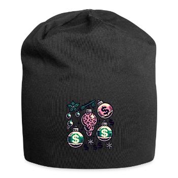 Weihnachtlicher Geldregen Dekor - Jersey-Beanie - Schwarz - Vorne