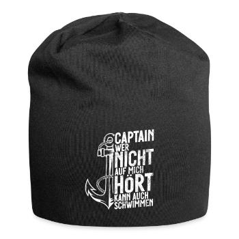 Capitaine à voile Dire bateau Voilier Capitaine - Bonnet en jersey - noir - Devant