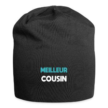 Bestes Cousin-Geschenk Cousine - Jersey-Beanie - Schwarz - Vorne