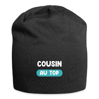 Cousin at the top Cousin gift Cousin gift - Jersey Beanie - black - Front