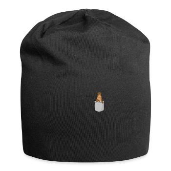 Otter Pocket - Jersey-Beanie - Schwarz - Vorne