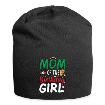 Mom Of The Birthday Girl - Jersey-Beanie - Schwarz - Vorne