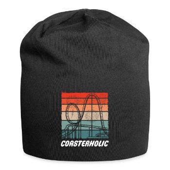 Roller coaster amusement park funfair amusement park - Jersey Beanie - black - Front