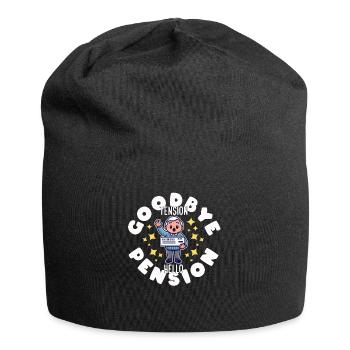 RETIRED: GOODBYE TENSION HELLO PENSION - Jersey Beanie - black - Front