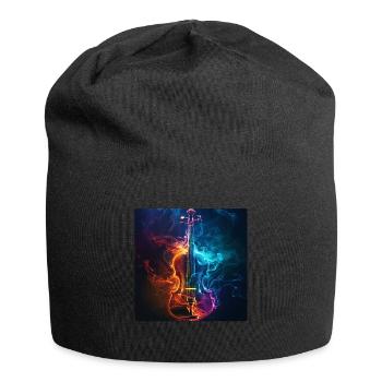 Violine - Jersey-Beanie - Schwarz - Vorne
