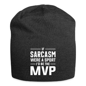 Sarkasmus Sarkastisch - Jersey-Beanie - Anthrazit - Vorne