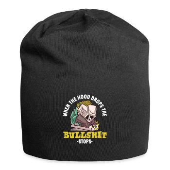 Wenn Der Helm Fällt Stoppt Der Unsinn Kreativer - Jersey-Beanie - Schwarz - Vorne