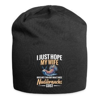 J’espère juste que ma femme ne le découvrira pas - Bonnet en jersey - noir - Devant