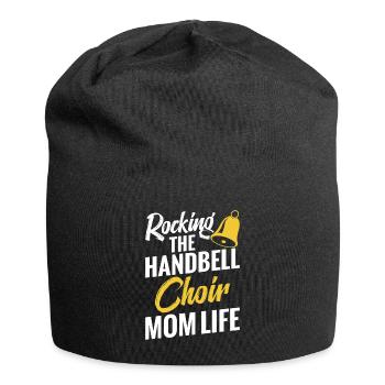Rocking The Handbell Choir Mom Life - Jersey Beanie - black - Front