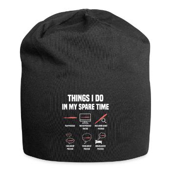 Piccolo Themes I Do In My Free Time - Jersey Beanie - black - Front