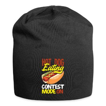 Hot Dog Eating Contest Mode On - Jersey-Beanie - Schwarz - Vorne