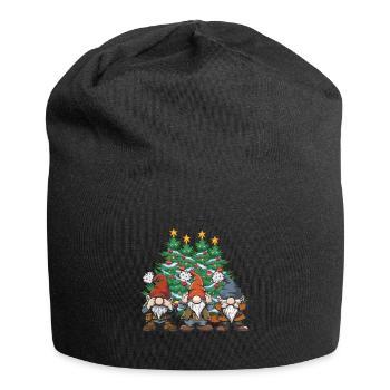 Tannenbaum Zwerge Zwerg Wichtel Märchen Xmas - Jersey-Beanie - Schwarz - Vorne
