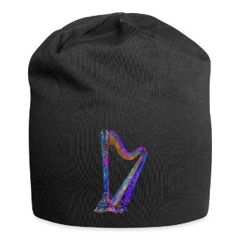 Harfe - Jersey-Beanie - Schwarz - Vorne