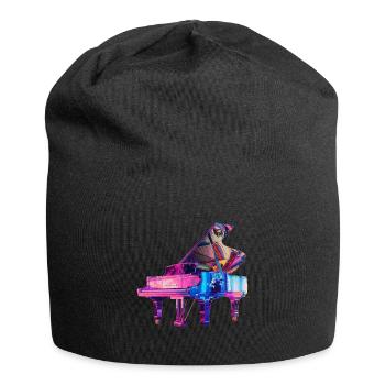 Klavier - Jersey-Beanie - Schwarz - Vorne