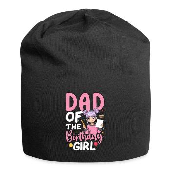 Papa de la fille d’anniversaire - Bonnet en jersey - noir - Devant