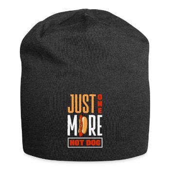 Only a hot dog connoisseur - Jersey Beanie - charcoal grey - Front