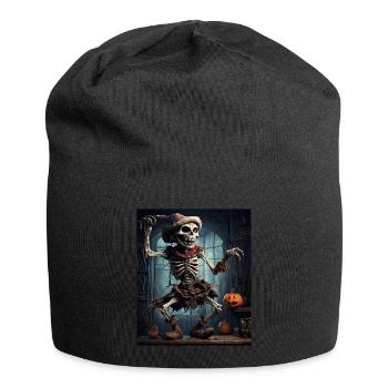 Troll-Vogelscheuche in einem Spukhaus, Halloween - Jersey-Beanie - Schwarz - Vorne